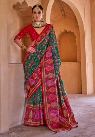 Picture of Alluring Silk Sea Green Saree