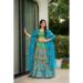 Picture of Appealing Silk Dark Sea Green Readymade Lehenga Choli