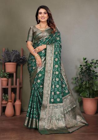 Picture of Pretty Silk Sea Green Saree