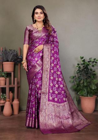Picture of Sublime Silk Purple Saree