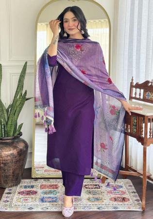 Picture of Rayon Dark Slate Blue Readymade Salwar Kameez