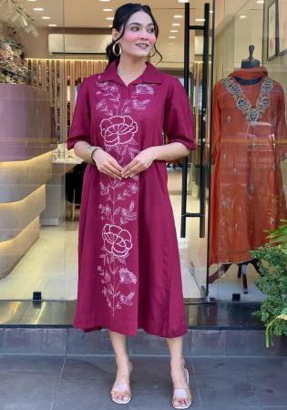 Picture of Wonderful Chiffon Brown Kurtis & Tunic