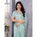 Picture of Charming Chiffon Light Steel Blue Saree