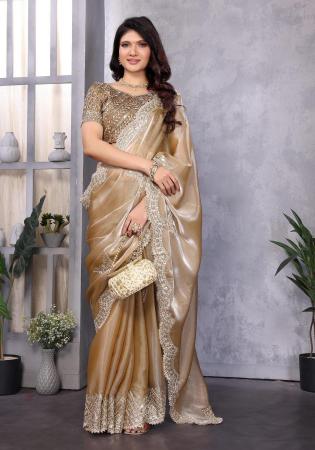 Picture of Well Formed Chiffon Rosy Brown Saree