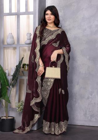Picture of Excellent Chiffon Black Saree