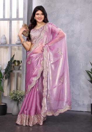 Picture of Magnificent Chiffon Rosy Brown Saree