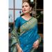 Picture of Gorgeous Silk Steel Blue Saree