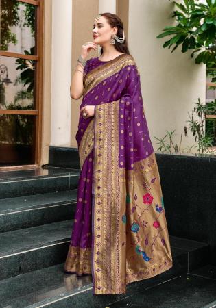 Picture of Admirable Silk Purple Saree
