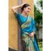 Picture of Excellent Silk Teal Saree