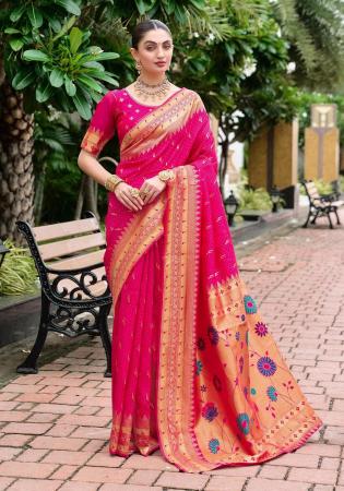 Picture of Classy Silk Pink Saree