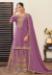 Picture of Chiffon Pale Violet Red Straight Cut Salwar Kameez