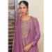Picture of Chiffon Pale Violet Red Straight Cut Salwar Kameez