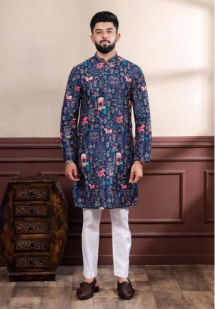 Picture of Statuesque Cotton Indigo Kurtas