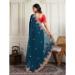 Picture of Elegant Georgette Midnight Blue Saree