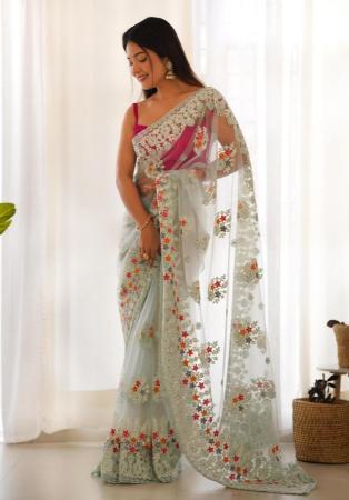 Picture of Sublime Net White Saree