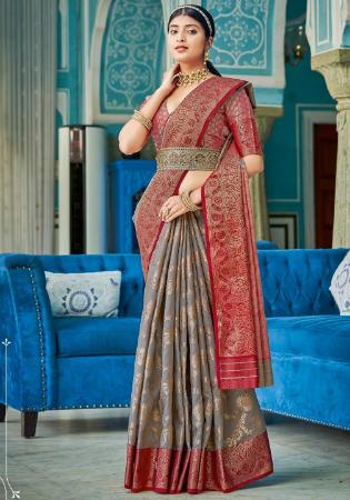 Picture of Magnificent Cotton & Linen Dim Gray Saree