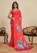 Picture of Statuesque Chiffon Tomato Saree