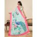 Picture of Well Formed Chiffon Powder Blue Saree