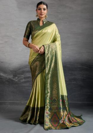 Picture of Wonderful Silk Dark Khaki Saree