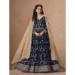 Picture of Pleasing Georgette Midnight Blue Party Wear Gown