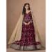 Picture of Fine Georgette Maroon Party Wear Gown