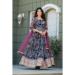 Picture of Superb Silk Slate Grey Readymade Gown