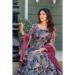Picture of Superb Silk Slate Grey Readymade Gown