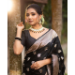Picture of Well Formed Silk Black Saree