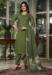 Picture of Chiffon Dark Olive Green Readymade Salwar Kameez