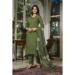Picture of Chiffon Dark Olive Green Readymade Salwar Kameez