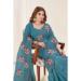 Picture of Good Looking Chiffon Steel Blue Saree