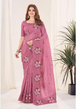 Picture of Sublime Chiffon Rosy Brown Saree
