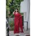Picture of Resplendent Net Maroon Saree