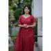 Picture of Resplendent Net Maroon Saree