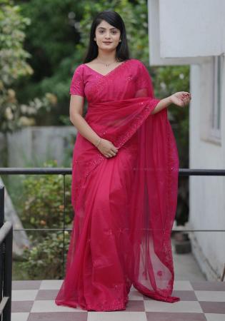 Picture of Alluring Net Pink Saree