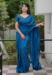 Picture of Bewitching Net Teal Saree