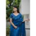 Picture of Bewitching Net Teal Saree