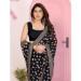 Picture of Ideal Georgette Black Saree
