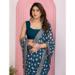 Picture of Sightly Georgette Midnight Blue Saree