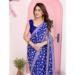Picture of Delightful Georgette Dark Slate Blue Saree