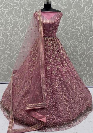 Picture of Radiant Net Pale Violet Red Lehenga Choli