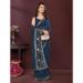 Picture of Admirable Georgette & Silk Midnight Blue Saree