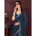 Picture of Admirable Georgette & Silk Midnight Blue Saree