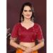 Picture of Pretty Georgette Maroon Saree