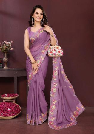 Picture of Splendid Georgette Dim Gray Saree