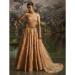 Picture of Fine Net Dark Khaki Lehenga Choli
