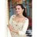Picture of Georgette Off White Straight Cut Salwar Kameez