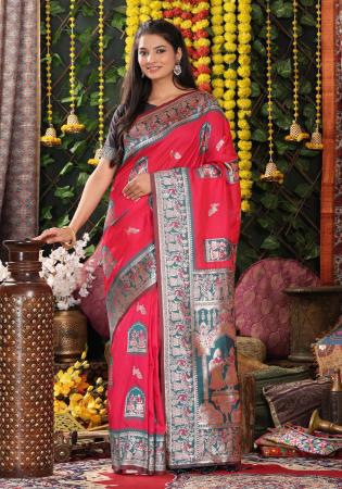 Picture of Charming Silk Pink Saree