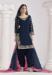 Picture of Silk Midnight Blue Straight Cut Salwar Kameez