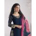 Picture of Silk Midnight Blue Straight Cut Salwar Kameez